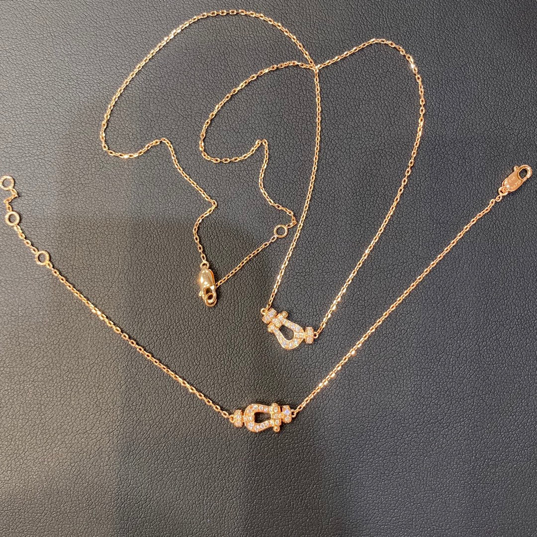 [Glow Muse]FORCE 10 DIAMOND PINK GOLD NECKLACE MINI MODEL