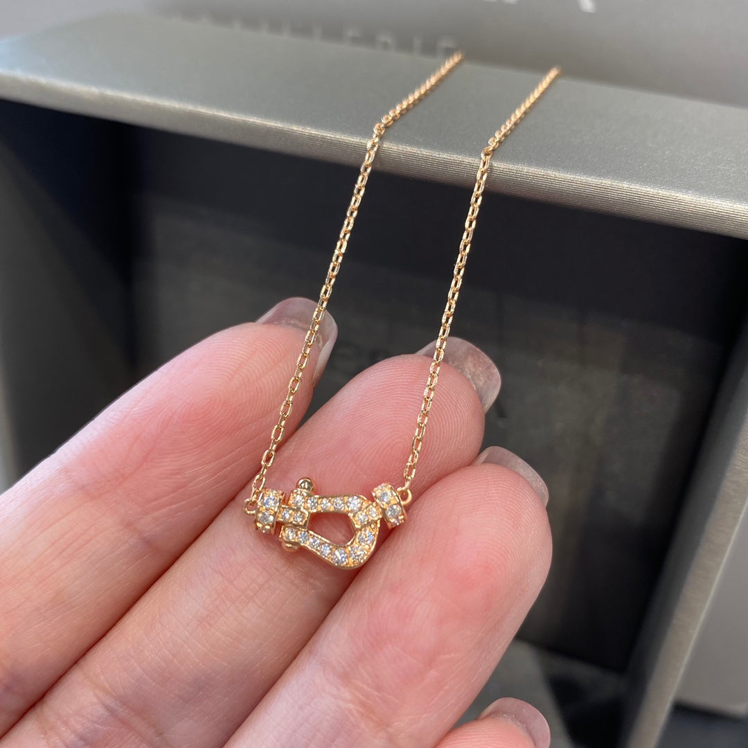 [Glow Muse]FORCE 10 DIAMOND PINK GOLD NECKLACE MINI MODEL