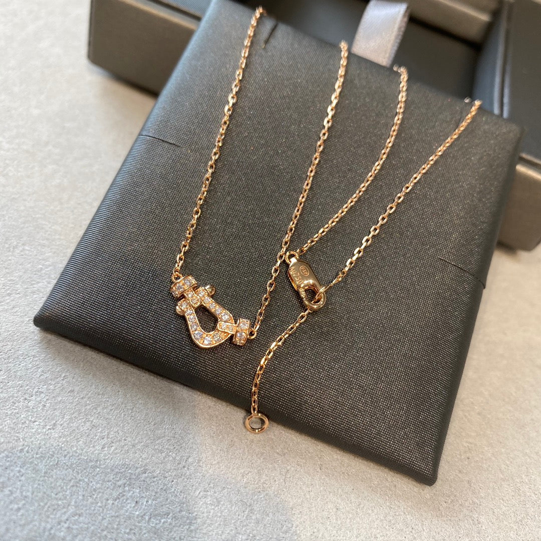 [Glow Muse]FORCE 10 DIAMOND PINK GOLD NECKLACE MINI MODEL