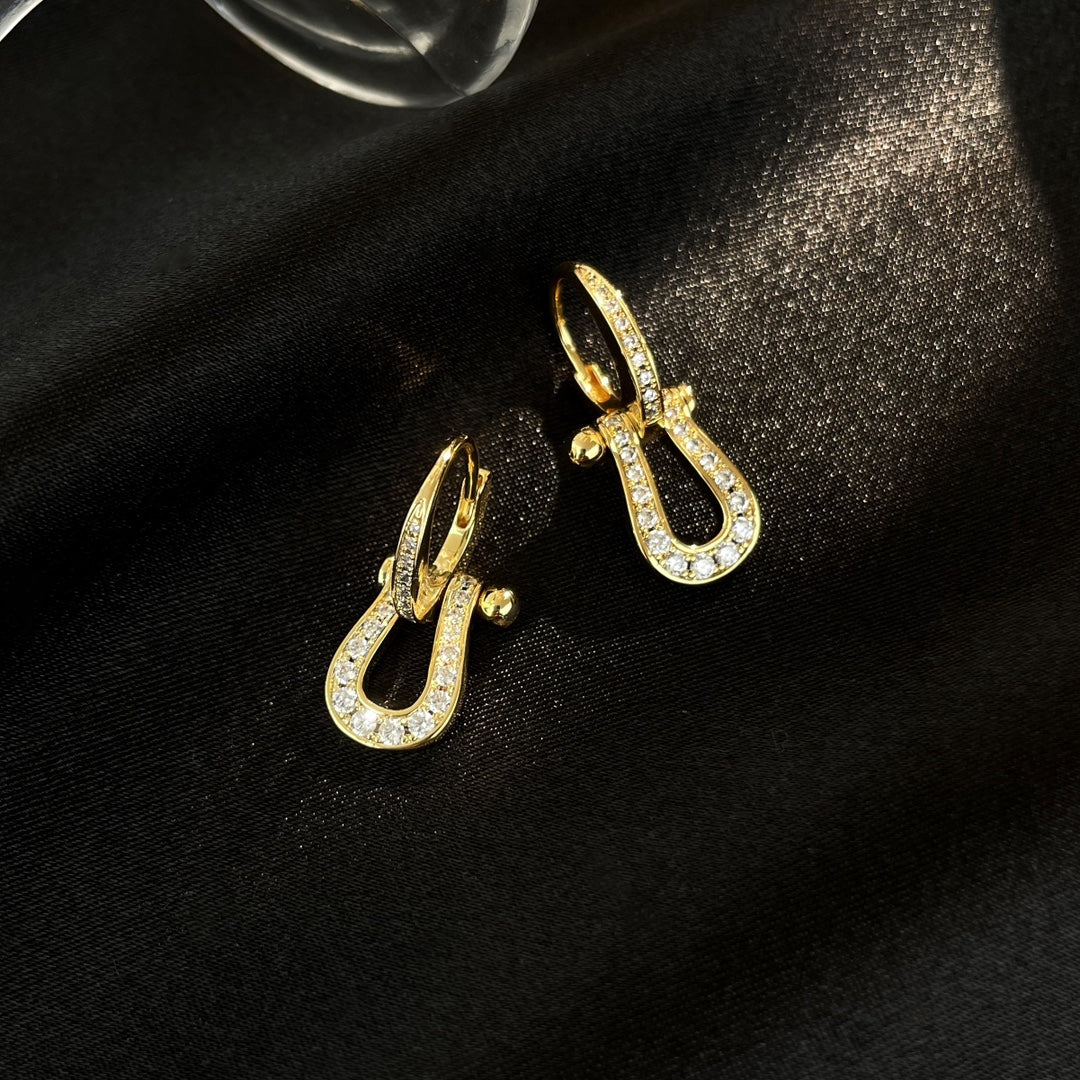 [Glow Muse]FORCE 10 FULL DIAMOND DROP EARRINGS MEDIUM MODEL