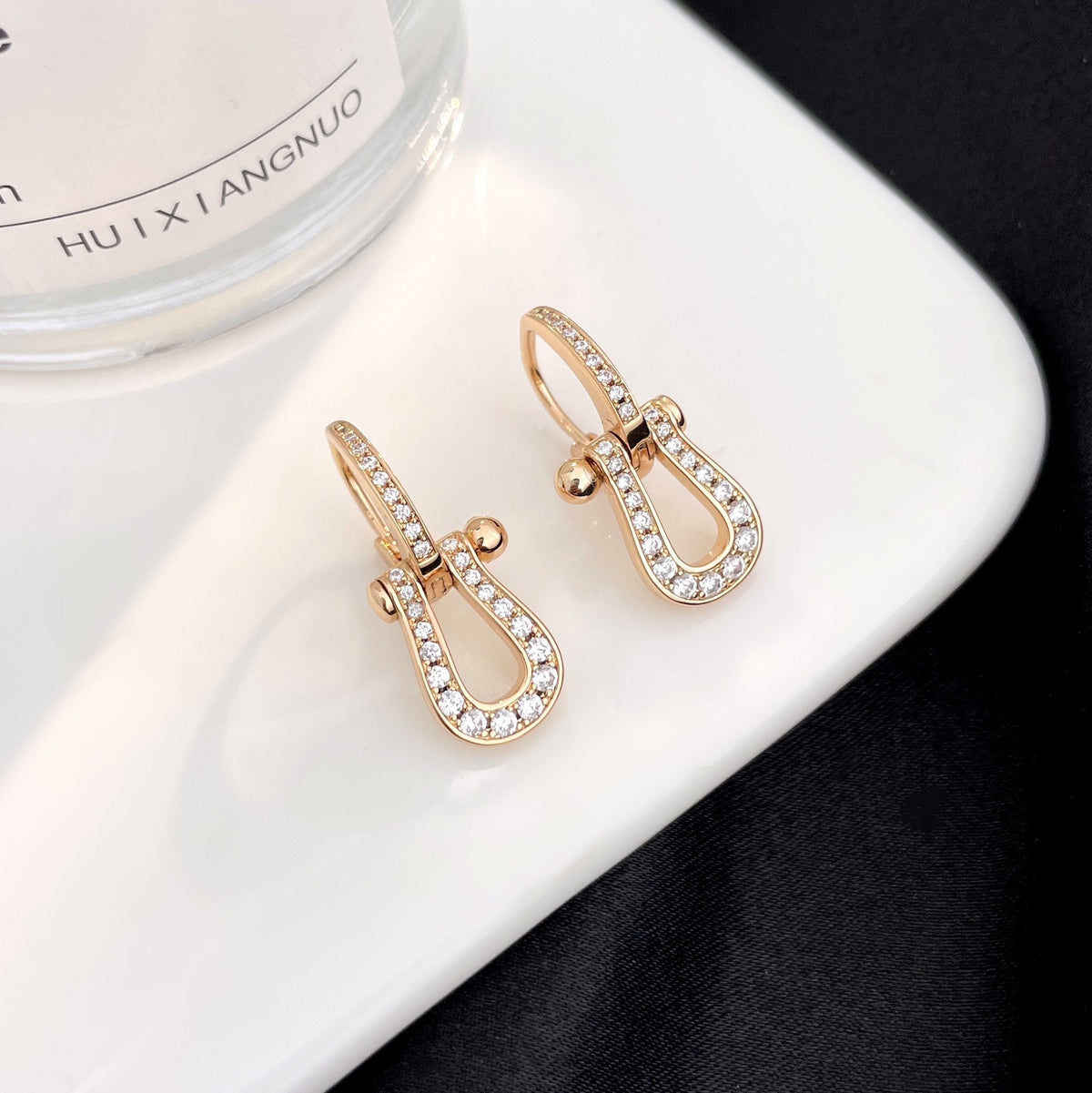 [Glow Muse]FORCE 10 FULL DIAMOND DROP EARRINGS MEDIUM MODEL