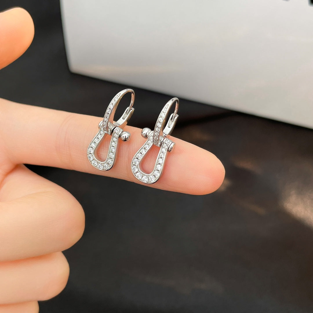 [Glow Muse]FORCE 10 FULL DIAMOND DROP EARRINGS MEDIUM MODEL