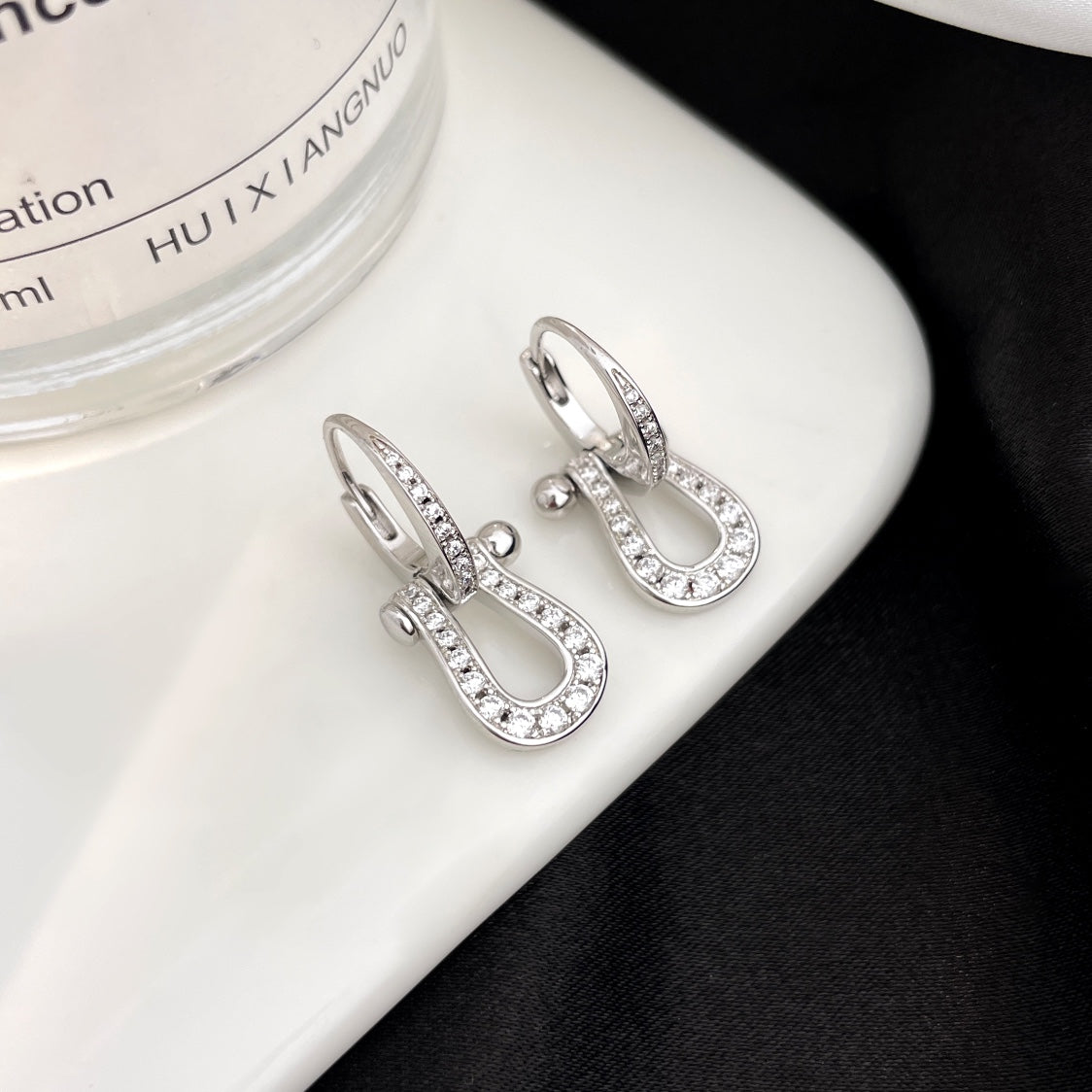 [Glow Muse]FORCE 10 FULL DIAMOND DROP EARRINGS MEDIUM MODEL