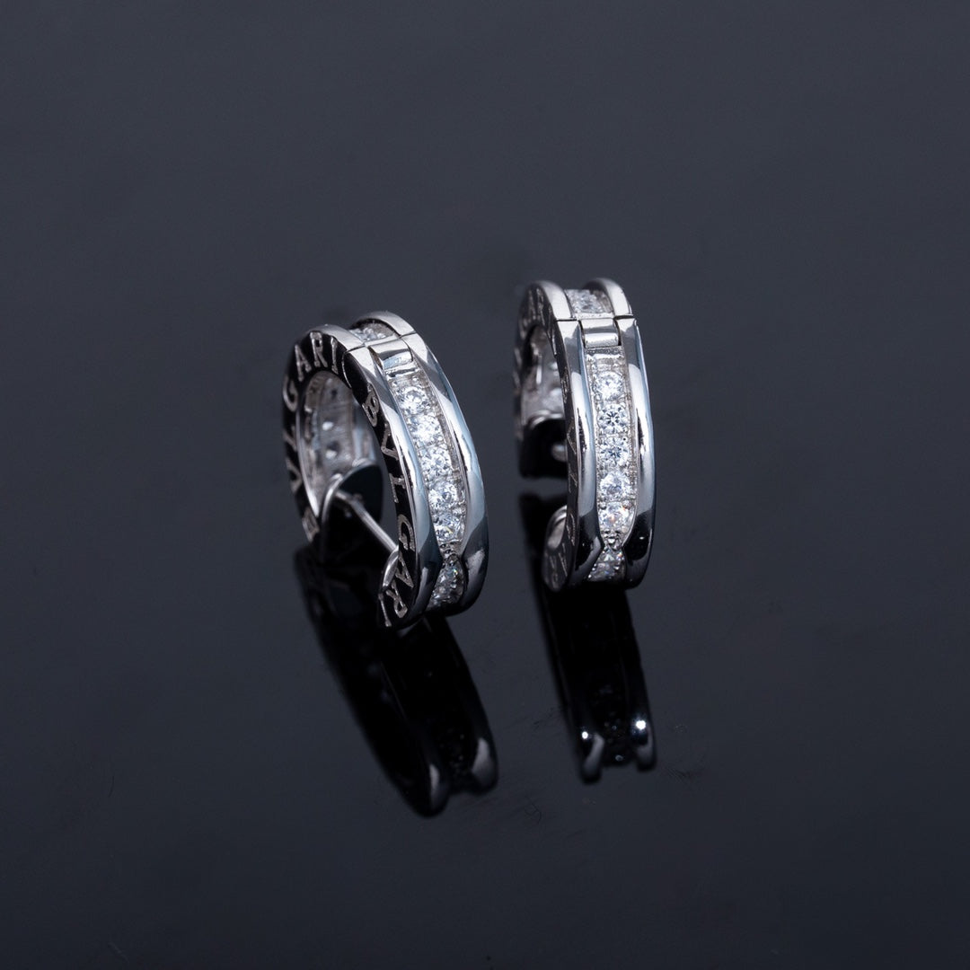 [Glow Muse]ZERO 1 MINI SILVER DIAMOND EARRINGS