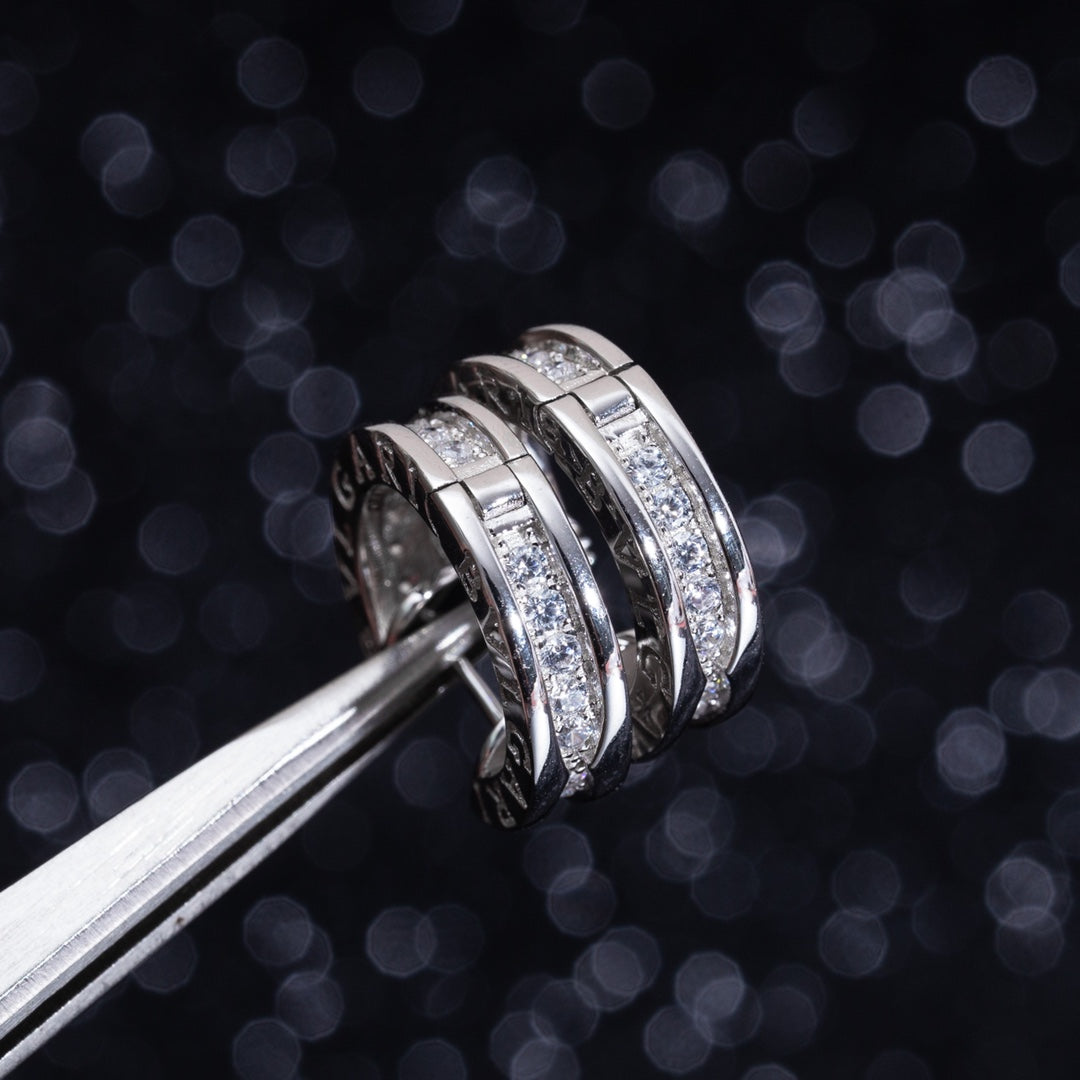 [Glow Muse]ZERO 1 MINI SILVER DIAMOND EARRINGS