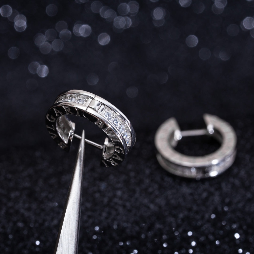 [Glow Muse]ZERO 1 MINI SILVER DIAMOND EARRINGS