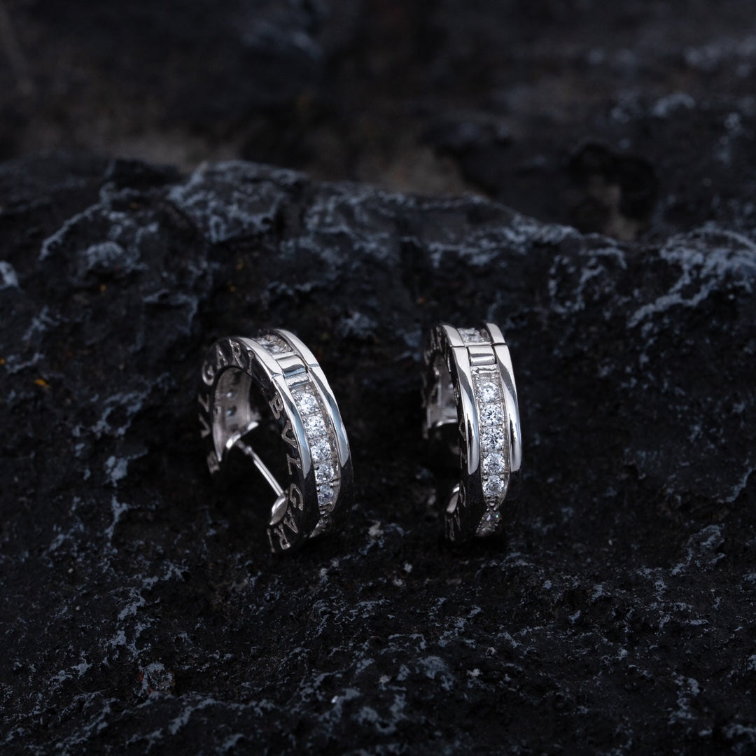 [Glow Muse]ZERO 1 MINI SILVER DIAMOND EARRINGS