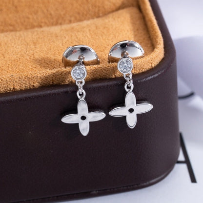 [Glow Muse]VIDYLLE SILVER DIAMOND MINI DROP EARRINGS