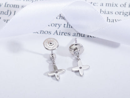 [Glow Muse]VIDYLLE SILVER DIAMOND MINI DROP EARRINGS