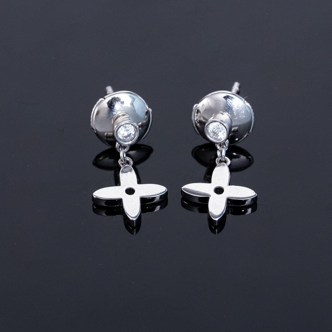 [Glow Muse]VIDYLLE SILVER DIAMOND MINI DROP EARRINGS