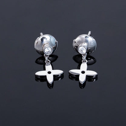 [Glow Muse]VIDYLLE SILVER DIAMOND MINI DROP EARRINGS