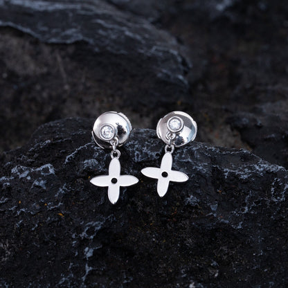 [Glow Muse]VIDYLLE SILVER DIAMOND MINI DROP EARRINGS