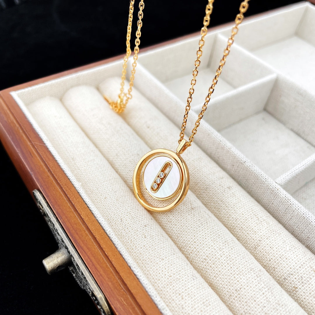 [Glow Muse]Demo MOVE MOP PINK GOLD NECKLACE