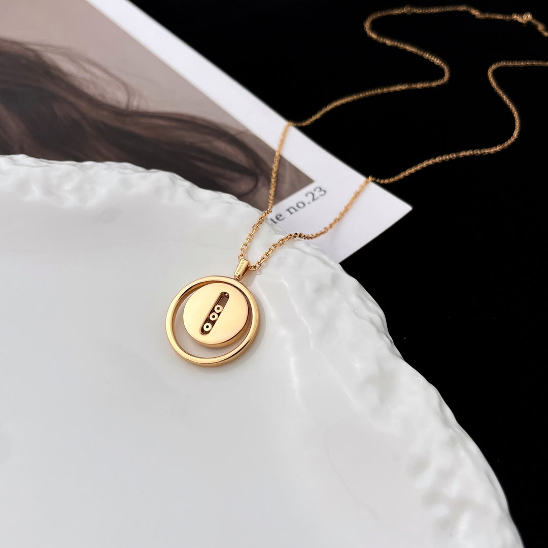 [Glow Muse]Demo MOVE MOP PINK GOLD NECKLACE