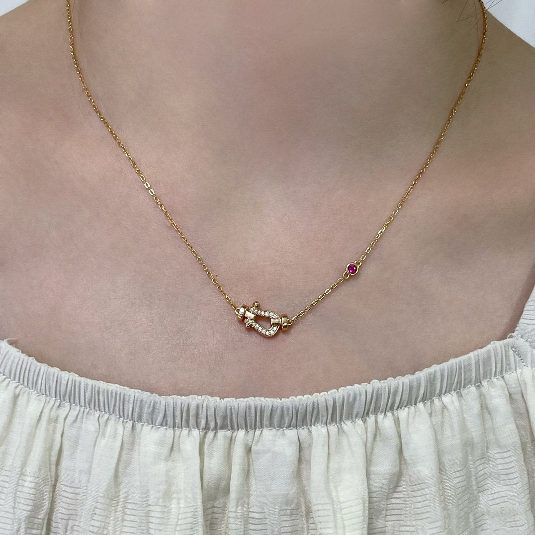 [Glow Muse]FORCE 10 DIAMOND PINK GOLD NECKLACE