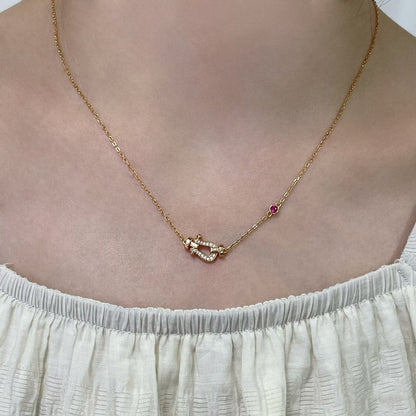 [Glow Muse]FORCE 10 DIAMOND PINK GOLD NECKLACE
