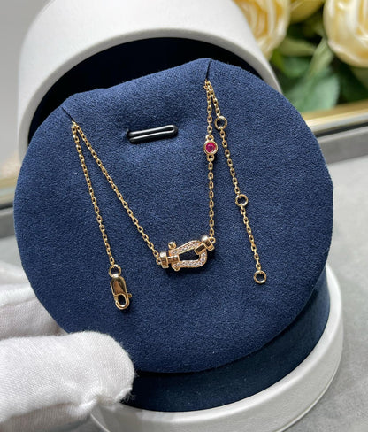 [Glow Muse]FORCE 10 DIAMOND PINK GOLD NECKLACE