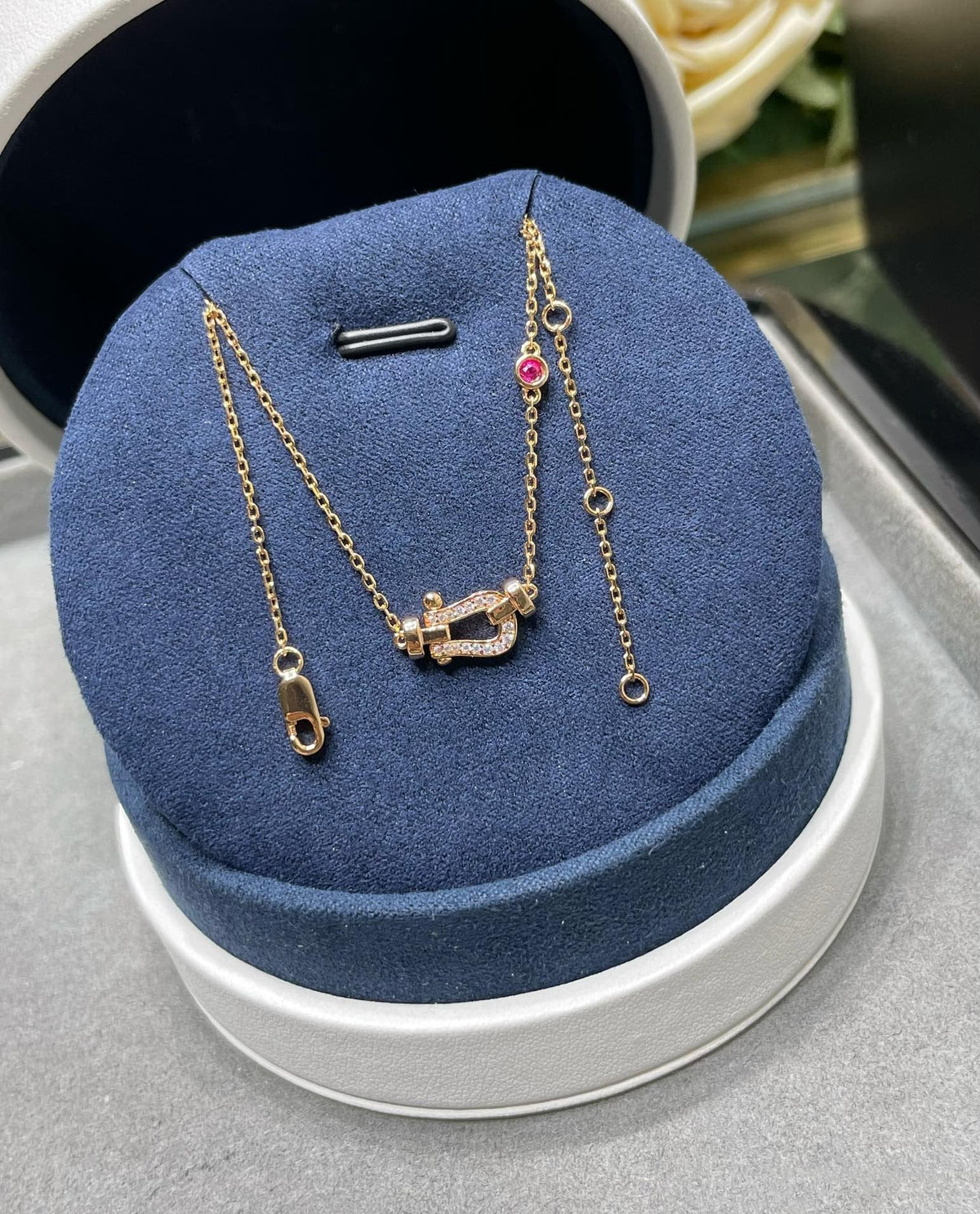 [Glow Muse]FORCE 10 DIAMOND PINK GOLD NECKLACE