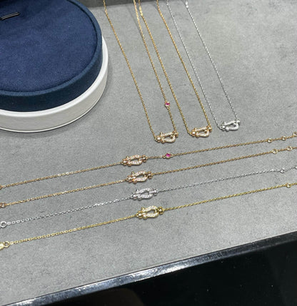 [Glow Muse]FORCE 10 DIAMOND PINK GOLD NECKLACE