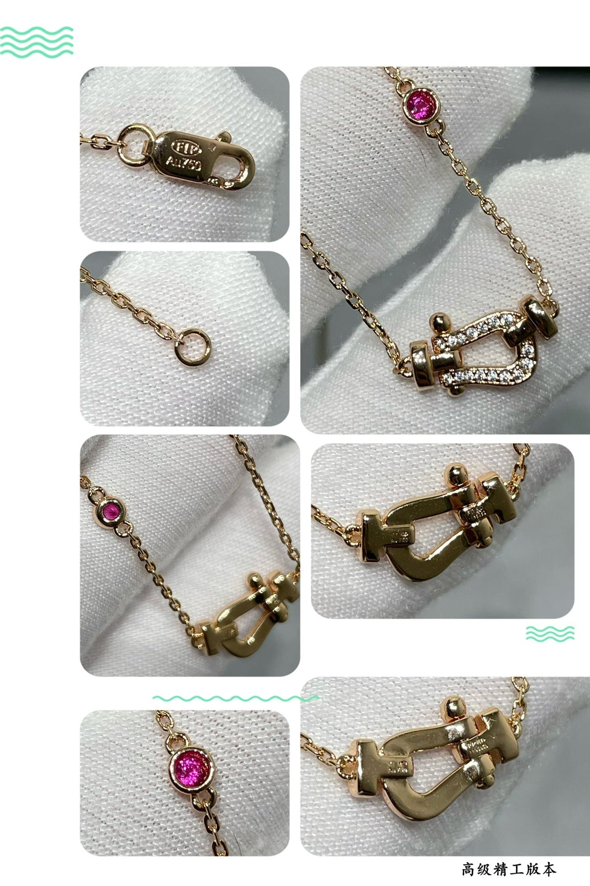 [Glow Muse]FORCE 10 DIAMOND PINK GOLD NECKLACE