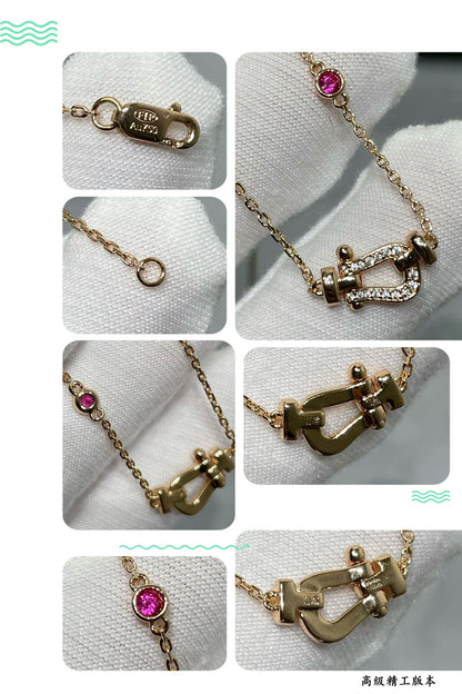 [Glow Muse]FORCE 10 DIAMOND PINK GOLD NECKLACE