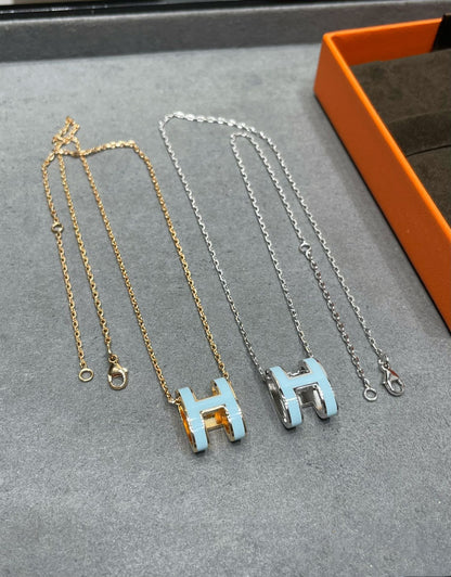 [Glow Muse]POP H SKY BLUE NECKLACE