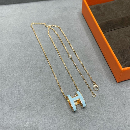 [Glow Muse]POP H SKY BLUE NECKLACE
