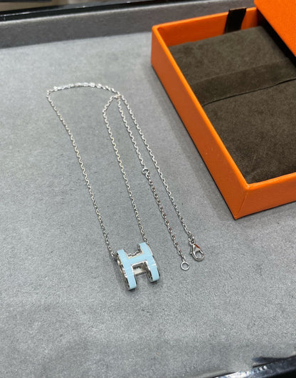 [Glow Muse]POP H SKY BLUE NECKLACE