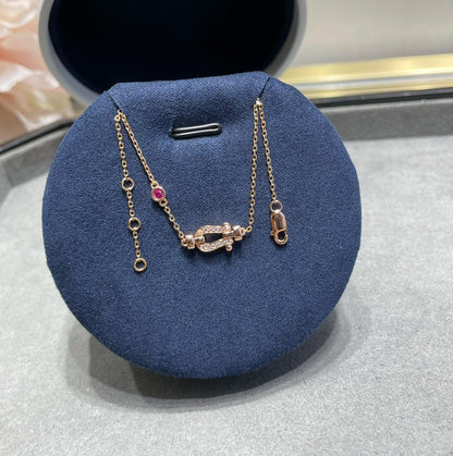 [Glow Muse]FORCE 10 DIAMOND CHAIN LINK PINK GOLD BRACELET