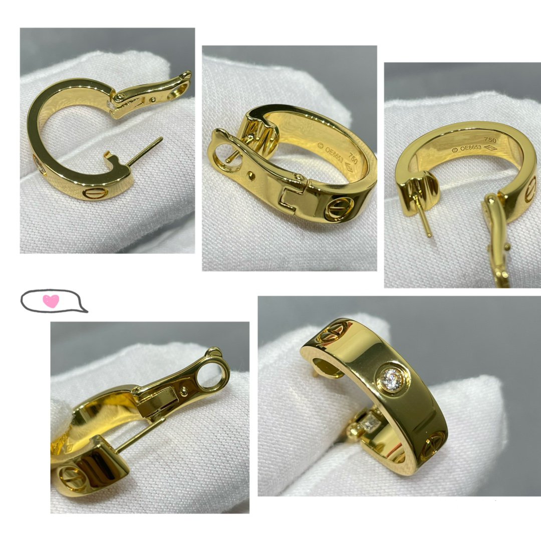 [Glow Muse]LOVE 5.5MM 1 DIAMOND EARRINGS