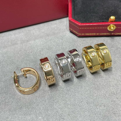 [Glow Muse]LOVE 5.5MM 1 DIAMOND EARRINGS