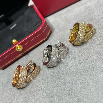 [Glow Muse]LOVE 5.5MM DIAMOND PAVED EARRINGS