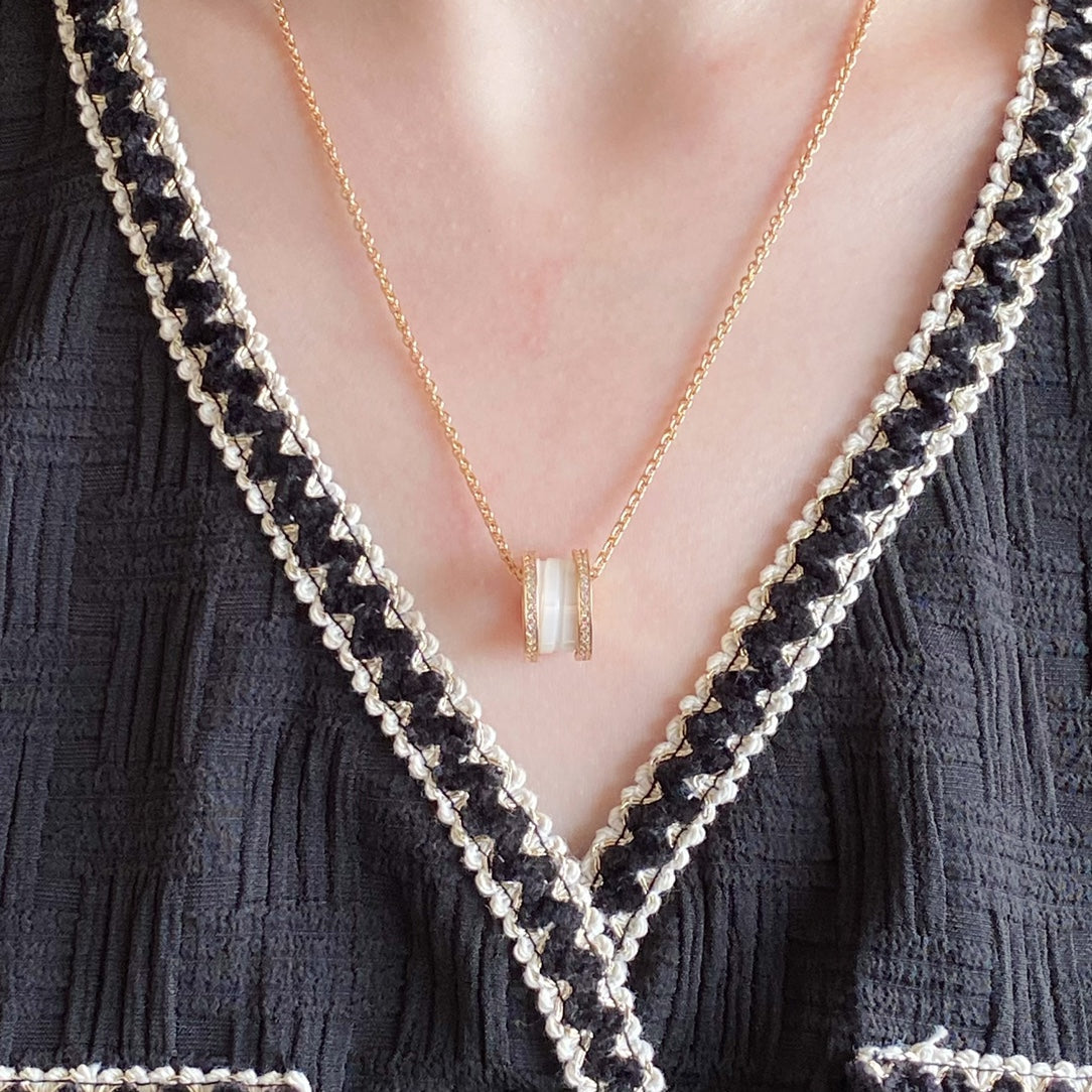 [Glow Muse]ZERO 1 DIAMOND CERAMIC NECKLACE