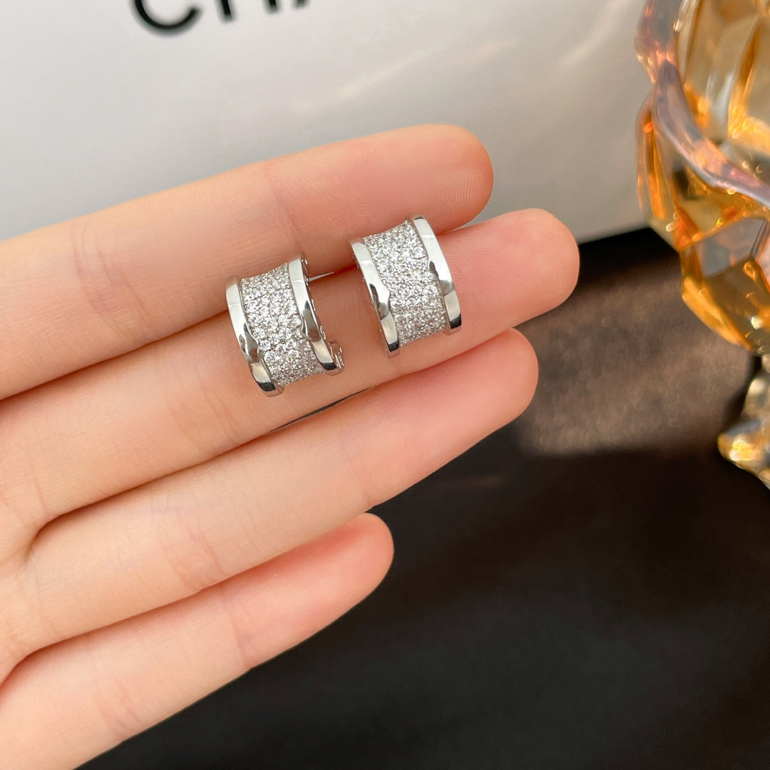 [Glow Muse]ZERO 1 DIAMOND PAVED EARRINGS