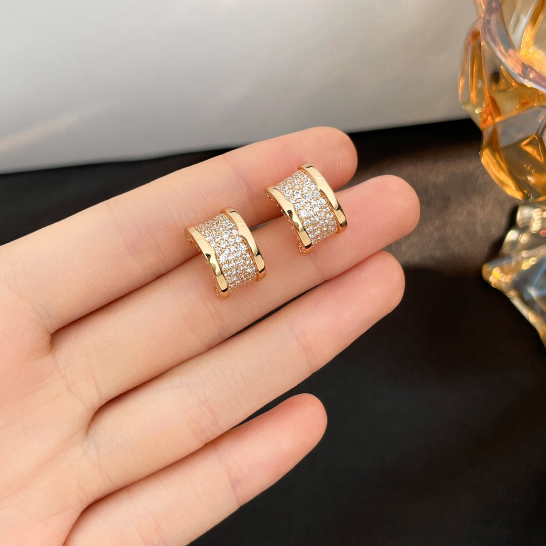 [Glow Muse]ZERO 1 DIAMOND PAVED EARRINGS