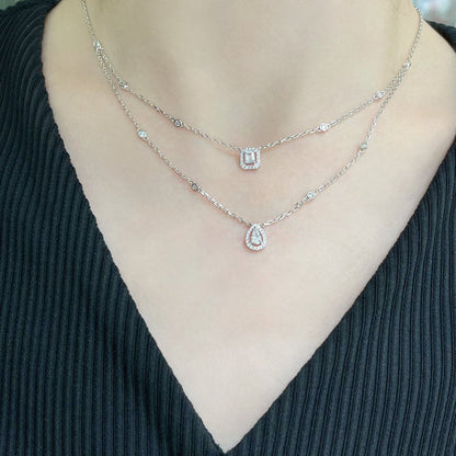 [Glow Muse]MY TWIN 2 ROW DIAMOND NECKLACE