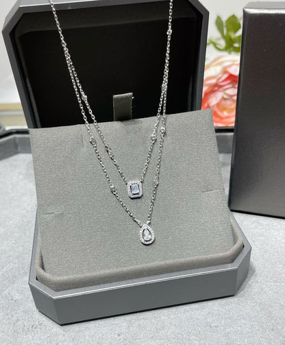 [Glow Muse]MY TWIN 2 ROW DIAMOND NECKLACE