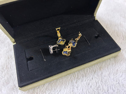 [Glow Muse]CLOVER PIETERSITE MEDIUM STUD EARRINGS