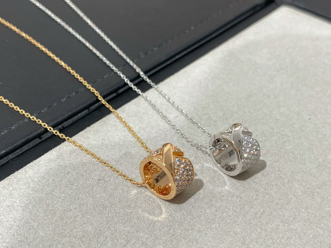 [Glow Muse]LIENS EVIDENCE DIAMOND PAVED NECKLACE