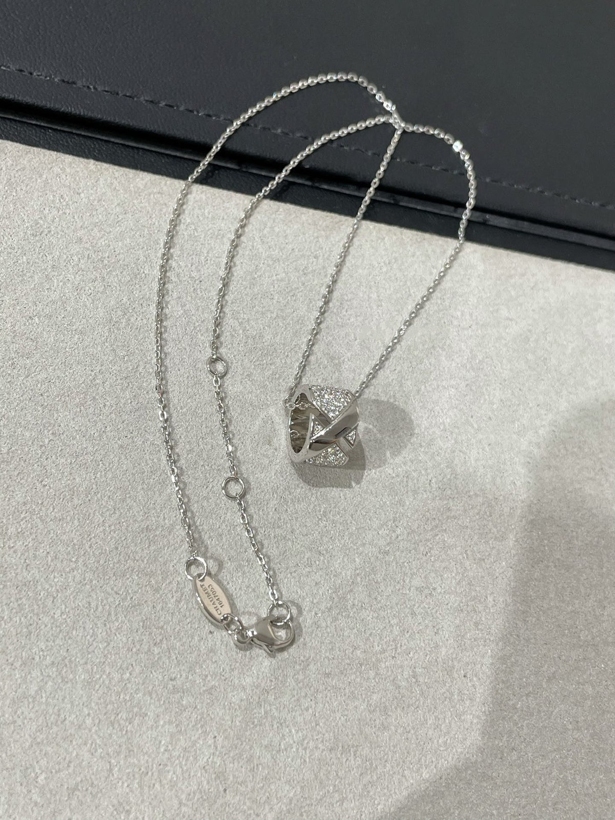 [Glow Muse]LIENS EVIDENCE DIAMOND PAVED NECKLACE