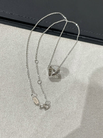 [Glow Muse]LIENS EVIDENCE DIAMOND PAVED NECKLACE