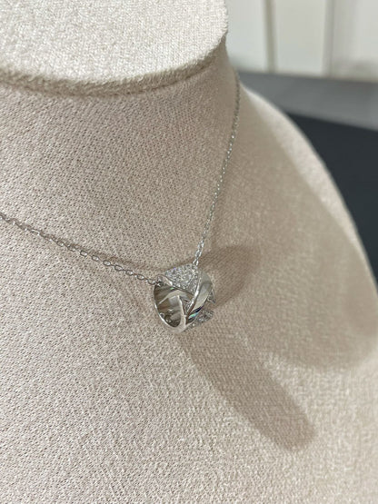 [Glow Muse]LIENS EVIDENCE DIAMOND PAVED NECKLACE