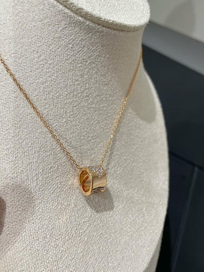 [Glow Muse]LIENS EVIDENCE DIAMOND PAVED NECKLACE