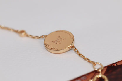[Glow Muse]STAR AND SUN 4 MOTIF PINK GOLD MALACHITE BRACELET