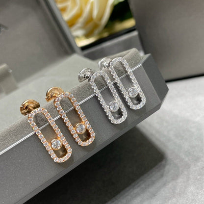 [Glow Muse]MOVE UNO STUD DIAMOND PAVED EARRINGS