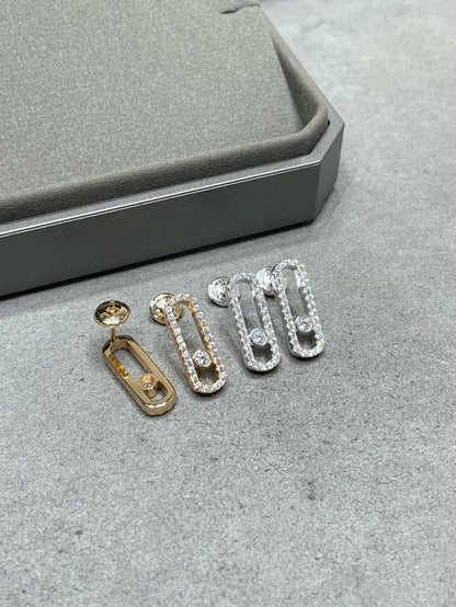 [Glow Muse]MOVE UNO STUD DIAMOND PAVED EARRINGS