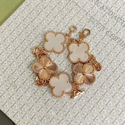[⭐Glow Muse]CLOVER WHITE PEARL MOP 5 MOTIF BRACELET COLLECTION