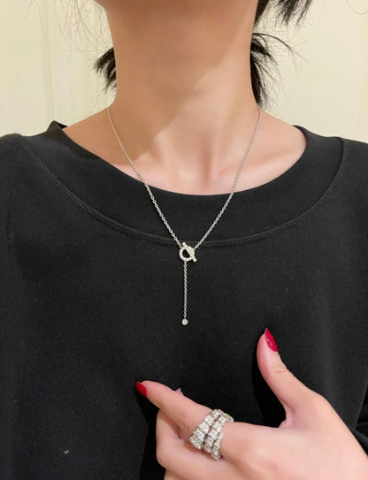 [Glow Muse]FINESSE SILVER DIAMOND NECKLACE