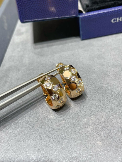 [Glow Muse]BEE LOVE DIAMOND HOOP EARRINGS