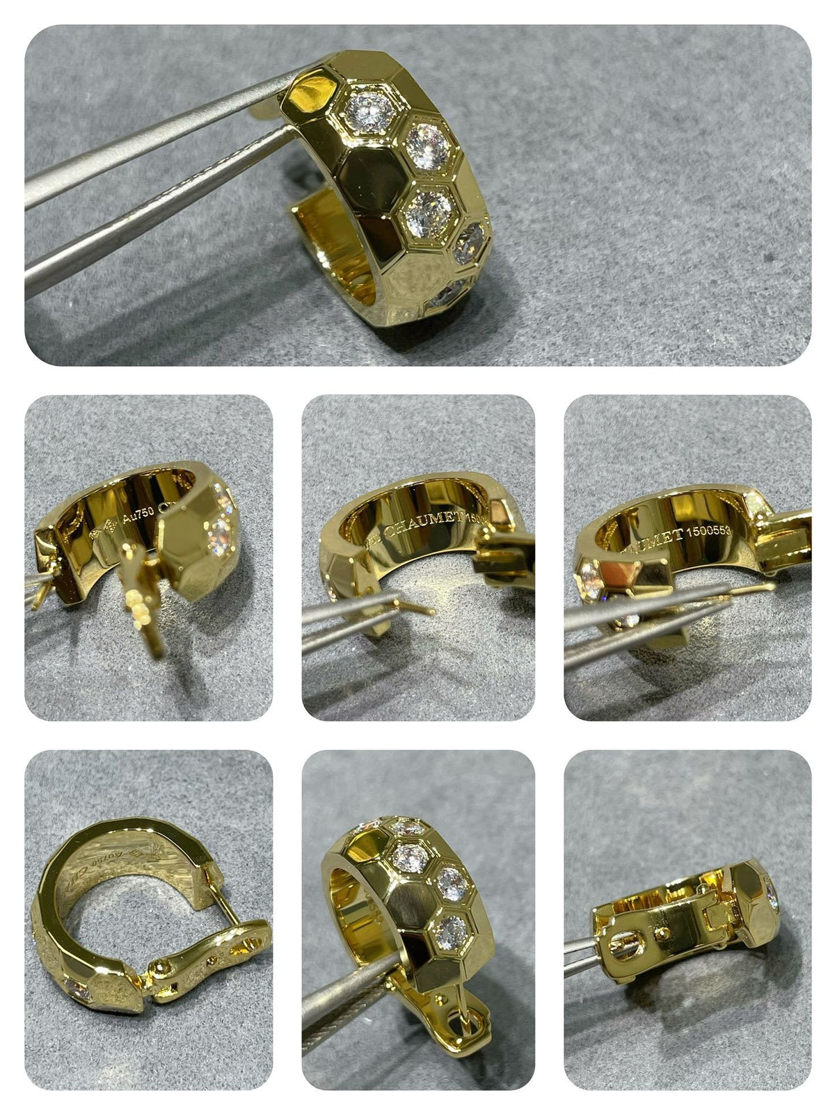 [Glow Muse]BEE LOVE DIAMOND HOOP EARRINGS